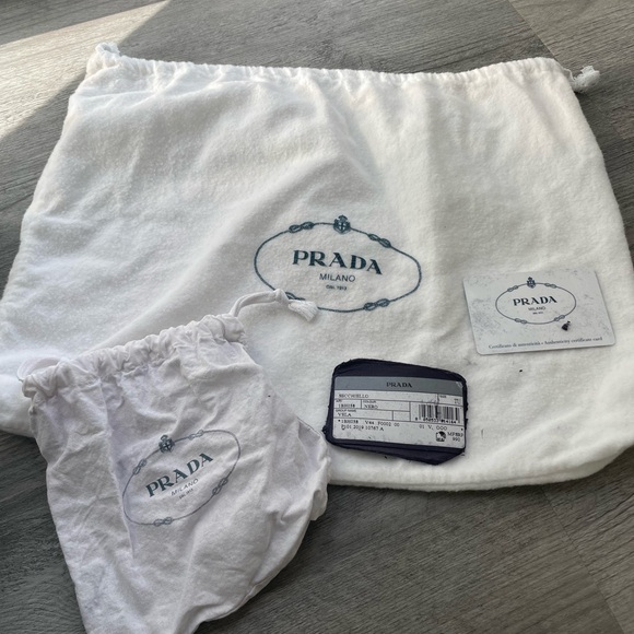 Prada Black Nylon Drawstring Mini Backpack with Gold Hardware - Picture 16 of 16